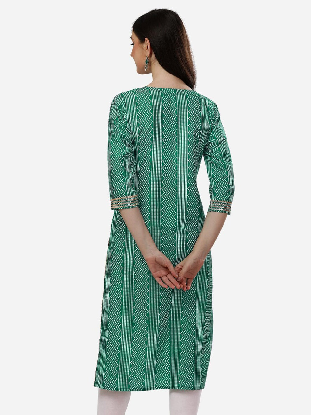 HERE&NOW Bandhani Printed Gotta Patti Kurta | Grocsy