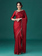 kasee Beads and Stones Satin Sarees | Grocsy