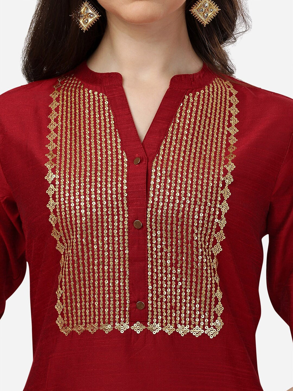HERE&NOW Ethnic Motifs Yoke Design Kurta | Grocsy