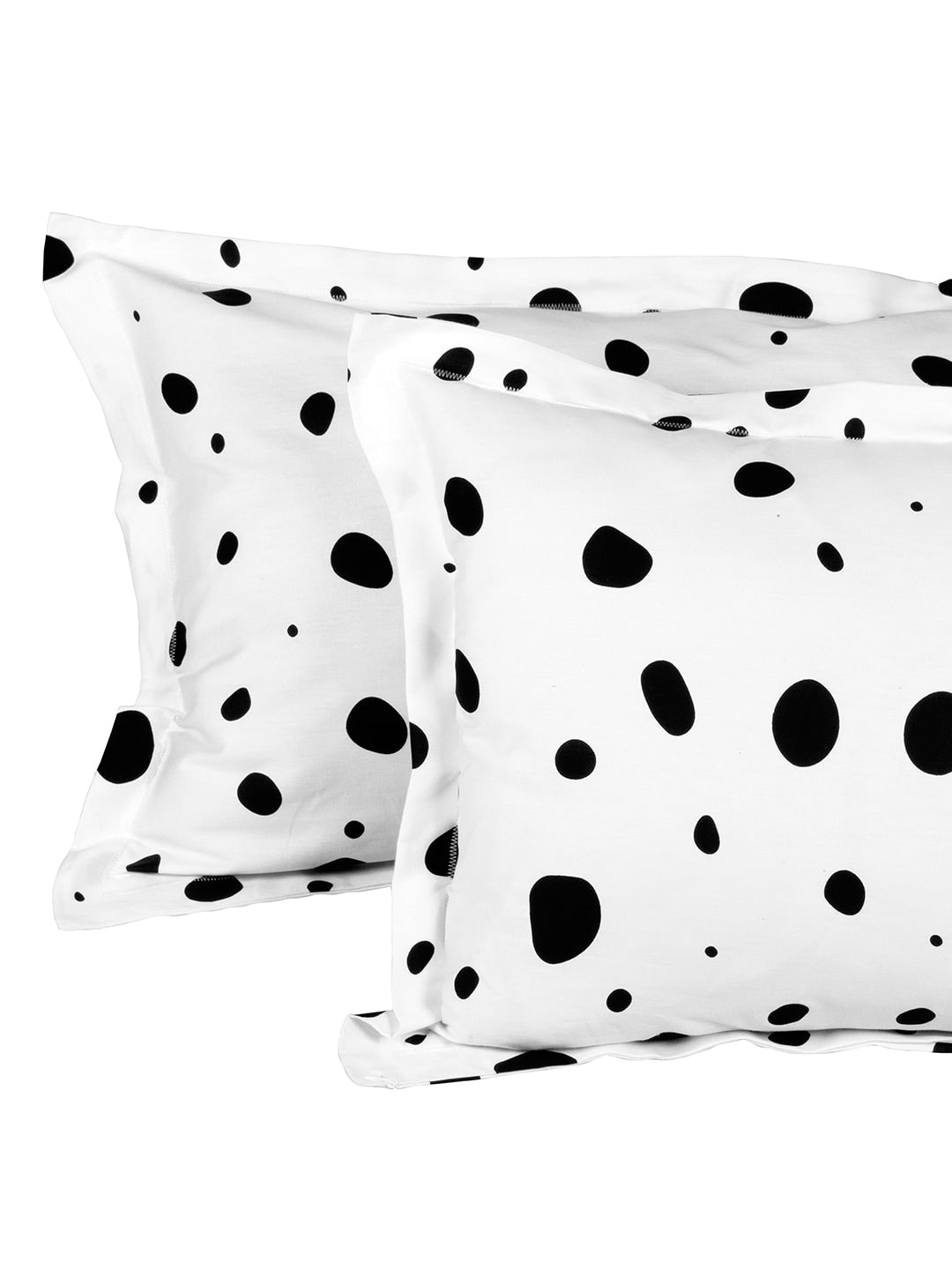 Story@home White & Black Cartoon Characters King Bedsheet with 2 Pillow Covers | Grocsy
