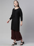 Souchii Brown Knitted Ethnic Palazzos | Grocsy