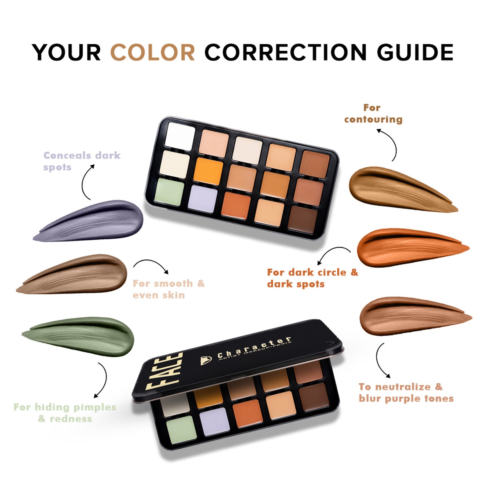 Character Pro Concealer Palette C-A302 | Grocsy
