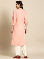 Sangria Floral Embroidered Kurta | Grocsy