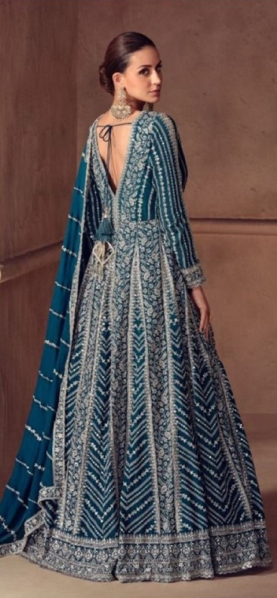 Anaita Purple Chinon Stitched Anarkali Suits With Embroidery & Sequence Work | Grocsy