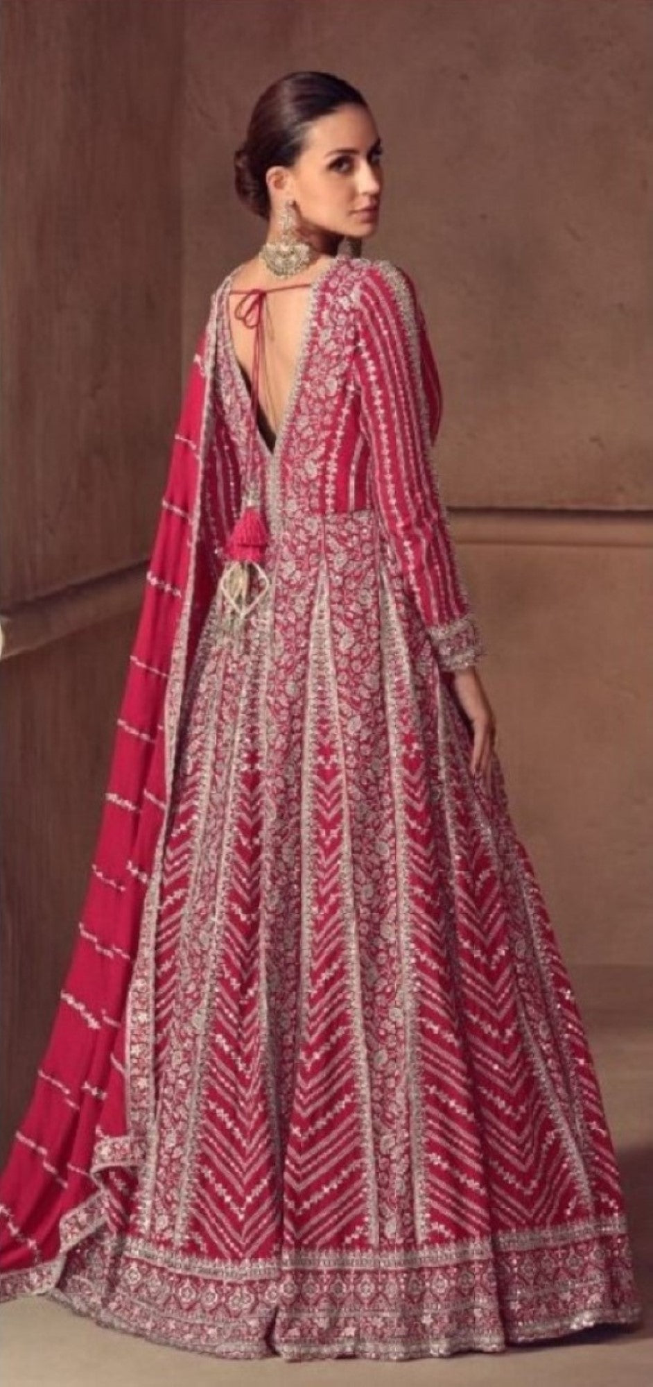 Anaita Teal Chinon Stitched Anarkali Suits With Embroidery & Sequence Work | Grocsy