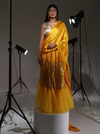 Tikhi Imli Satin embroidered Ready to Wear Saree | Grocsy