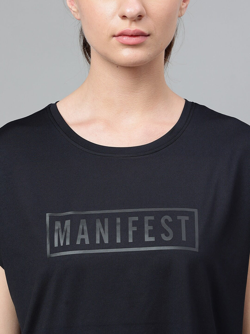 MKH Typography Printed Extended Sleeves Dri-FIT Relaxed Fit T-shirt | Grocsy