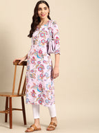 Sangria Women Floral Printed Sequinned Kurta | Grocsy