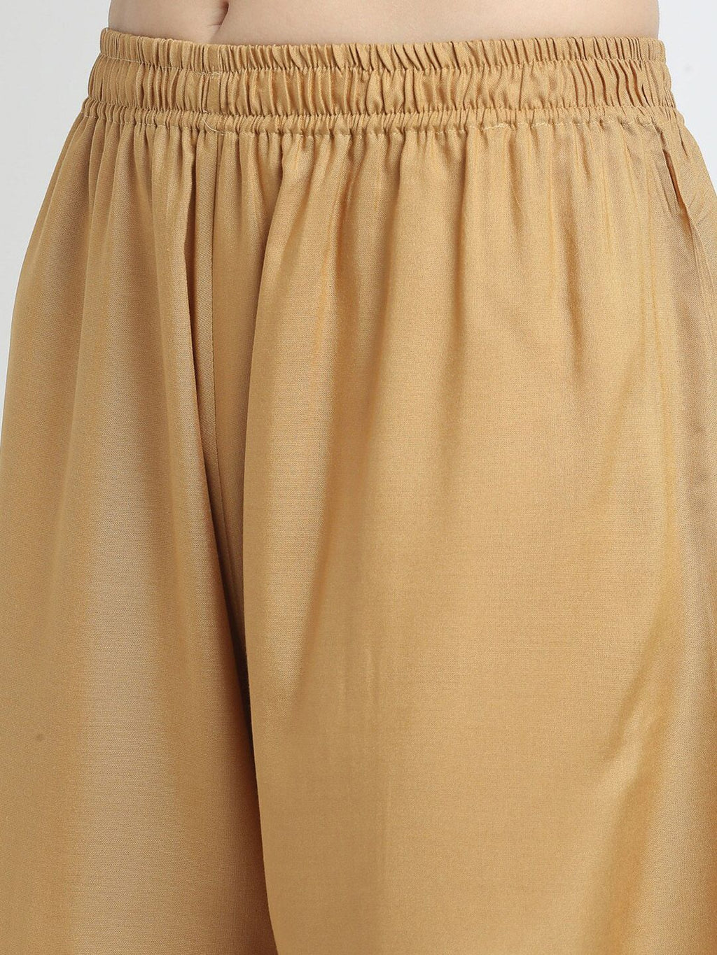 TAG 7 Women Pack of 2 Black & Beige Solid Wide-Leg Palazzos | Grocsy