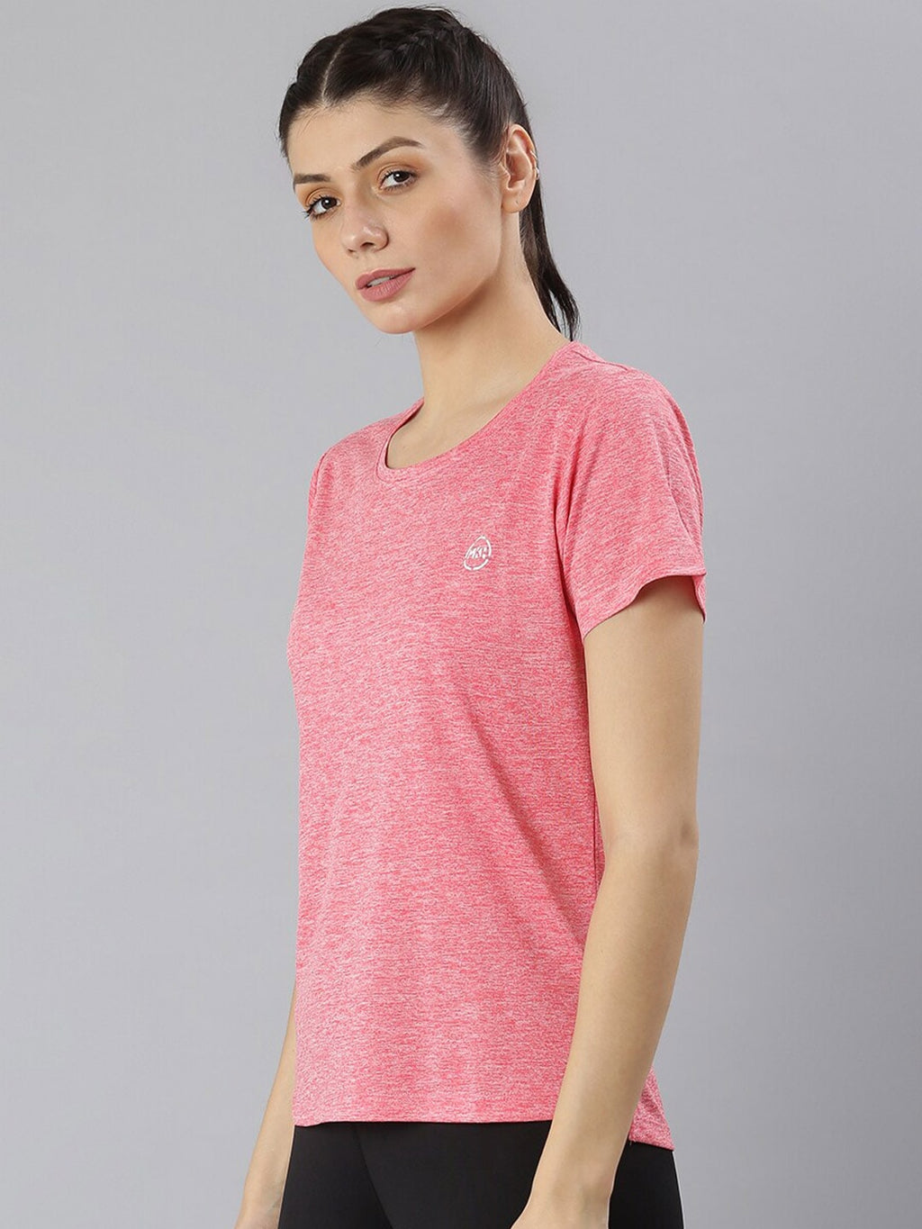 MKH Women Coral Dri-FIT Sports T-shirt | Grocsy