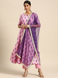 All About You Women Pink Ethnic Motifs Printed Pure Cotton Kurta with Trousers & Dupatta | Grocsy