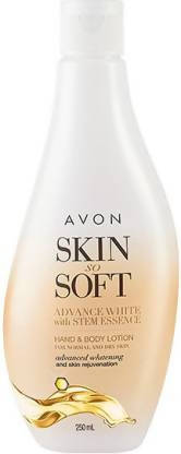 Avon Skin So Soft Advance White With Stem Essence Hand & Body Lotion | Grocsy