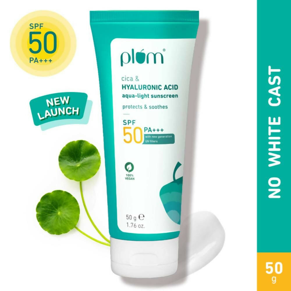 Plum Cica & Hyaluronic Acid SPF 50 PA+++ Sunscreen | Grocsy