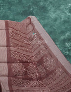 Mauve Brown Coloured Diamond Print Semi Chanderi Saree By Gayathri Reddy Designer Studio | Grocsy