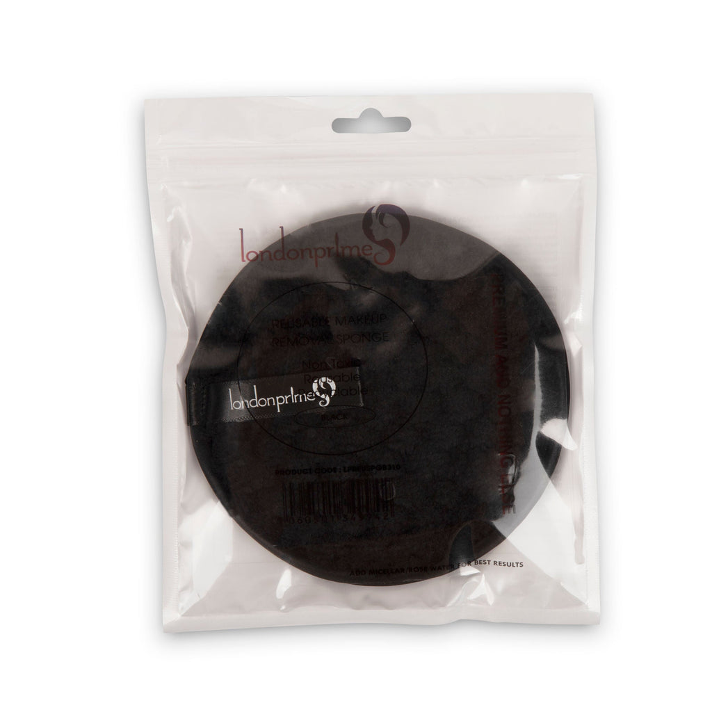 London Prime Reusable Makeup Removal Sponge Black ( Formerly London Pride Cosmetics ) | Grocsy