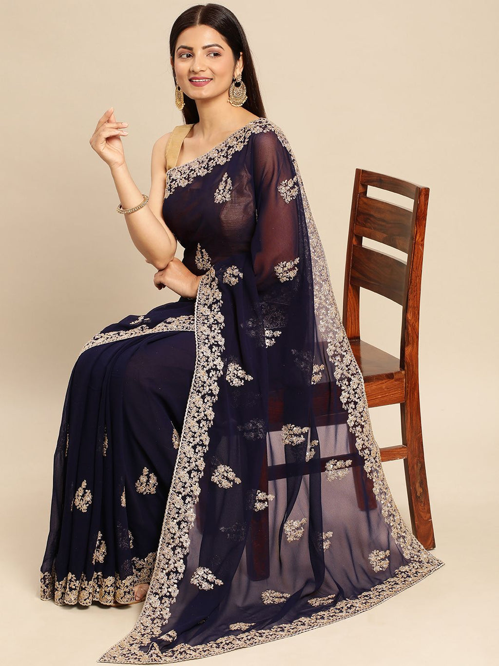 kasee Embroidered Ethnic Saree | Grocsy