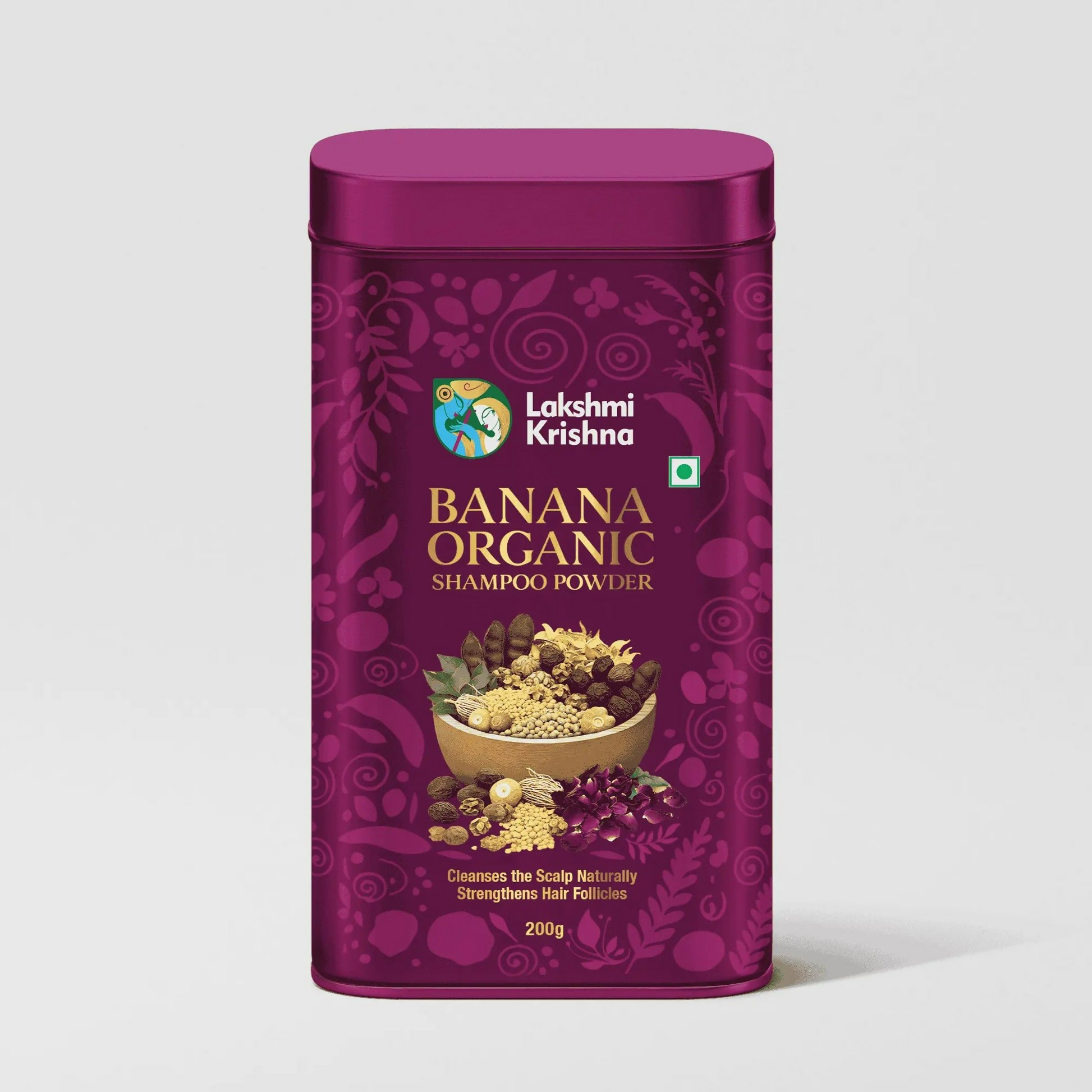 Lakshmi Krishna Naturals Banana Organic Shampoo Powder | Grocsy
