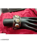 Tehzeeb Creations Women's Oxidised Bangle With Stone | Grocsy