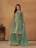Anaita Green Embroidered Net Salwar Suit | Grocsy