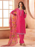 Anaita Magenta Chiffon Suit with Digital Printed & Beats Work | Grocsy