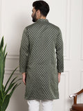 Sojanya Band Collar Ethnic Motifs Woven Design Kurta | Grocsy