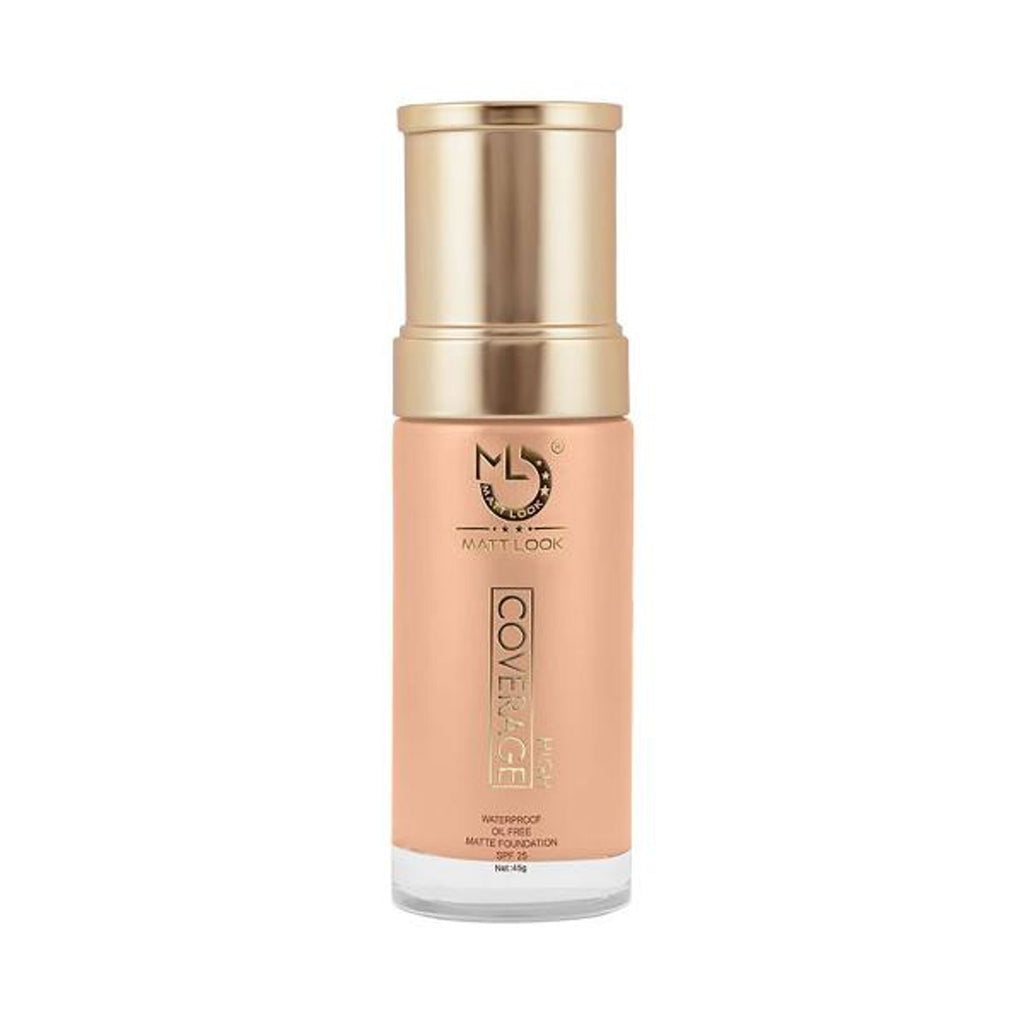 Matt Look High Coverage Waterproof Oil Free Matte SPF 25 Foundation - Natural | Grocsy