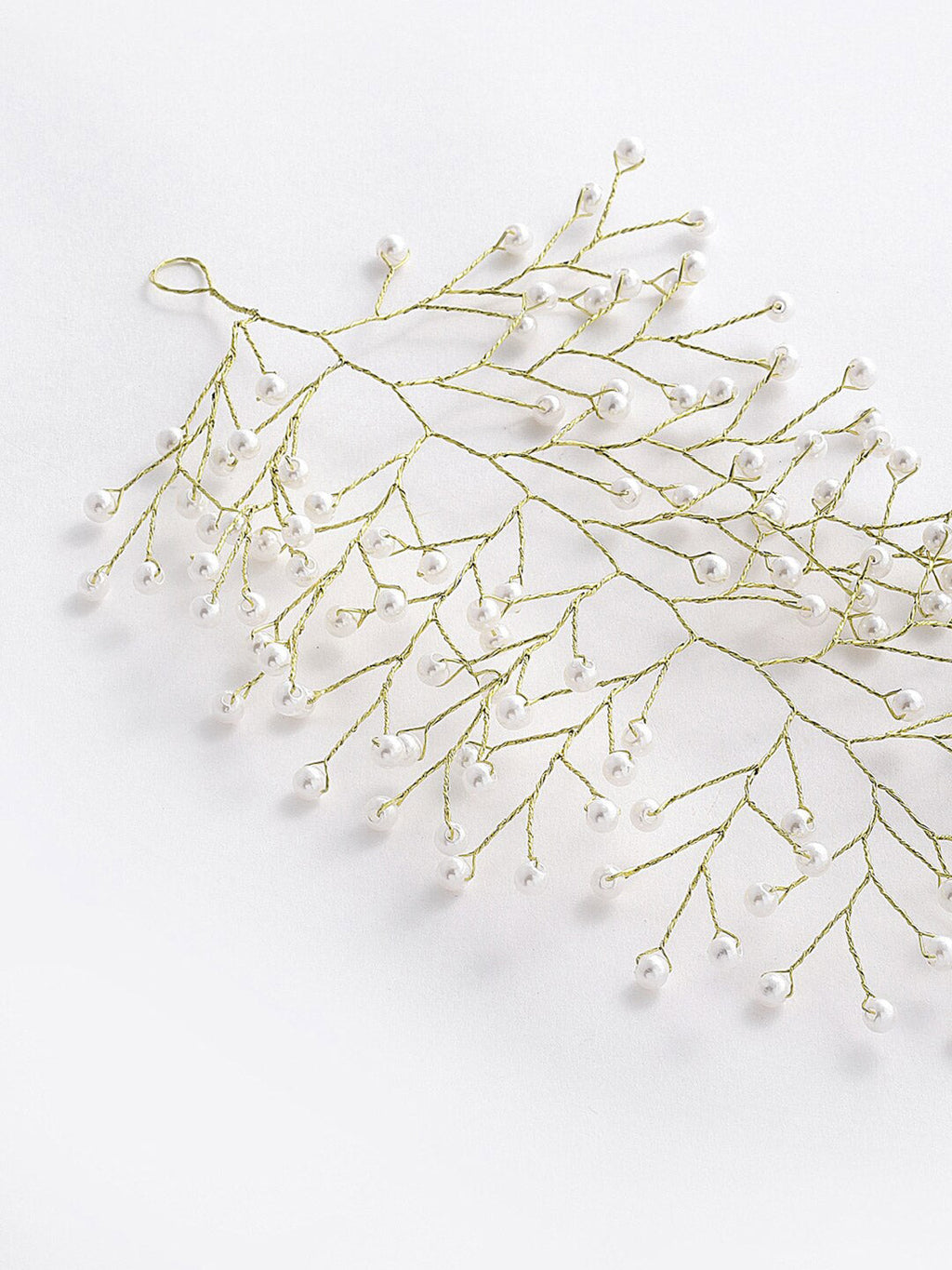 Panash Women Gold-Toned & White Embellished Hair Accessory Set | Grocsy