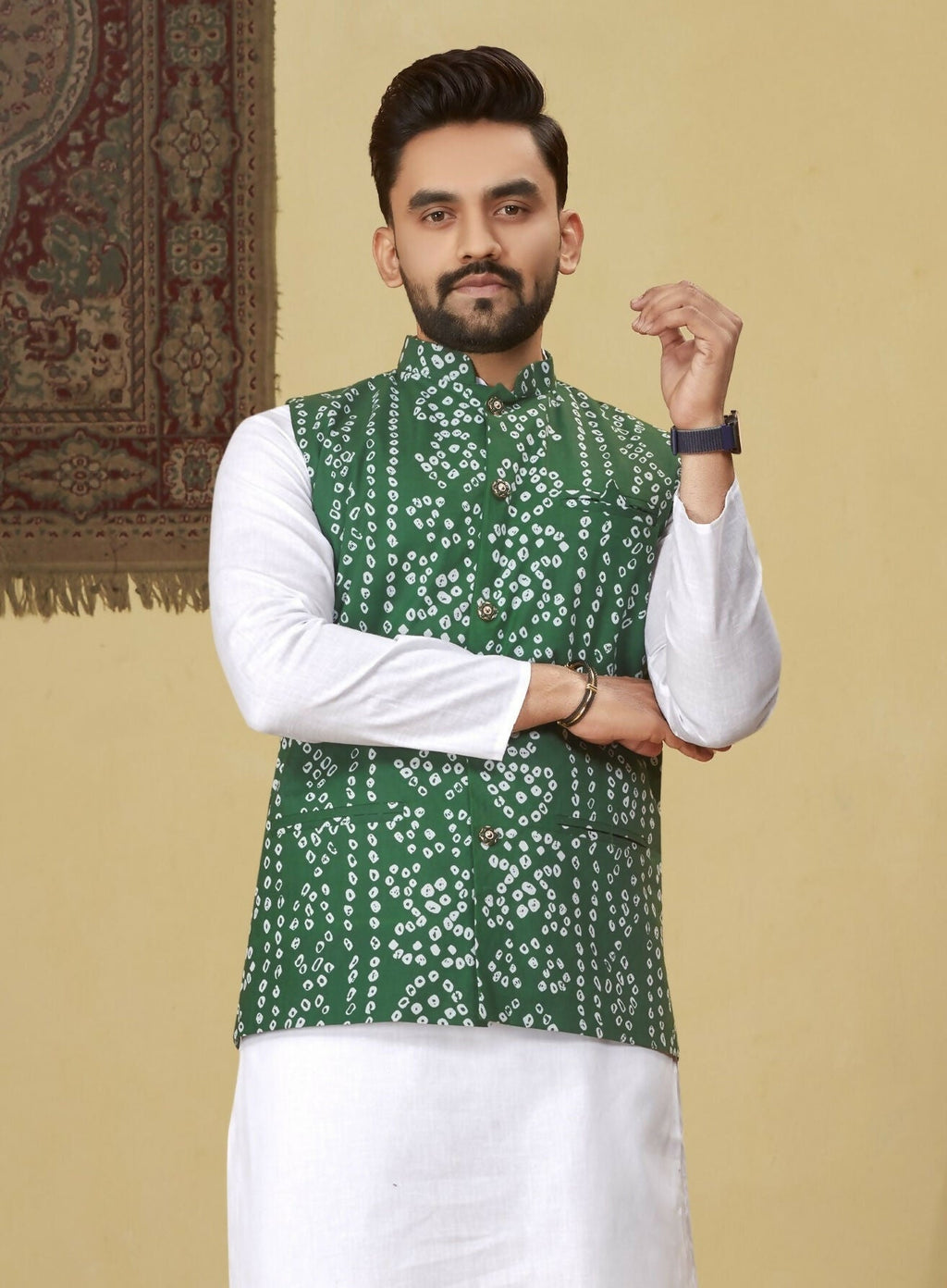 Anaita Green Printed Soft Cotton Straight Kurti Kurta | Grocsy