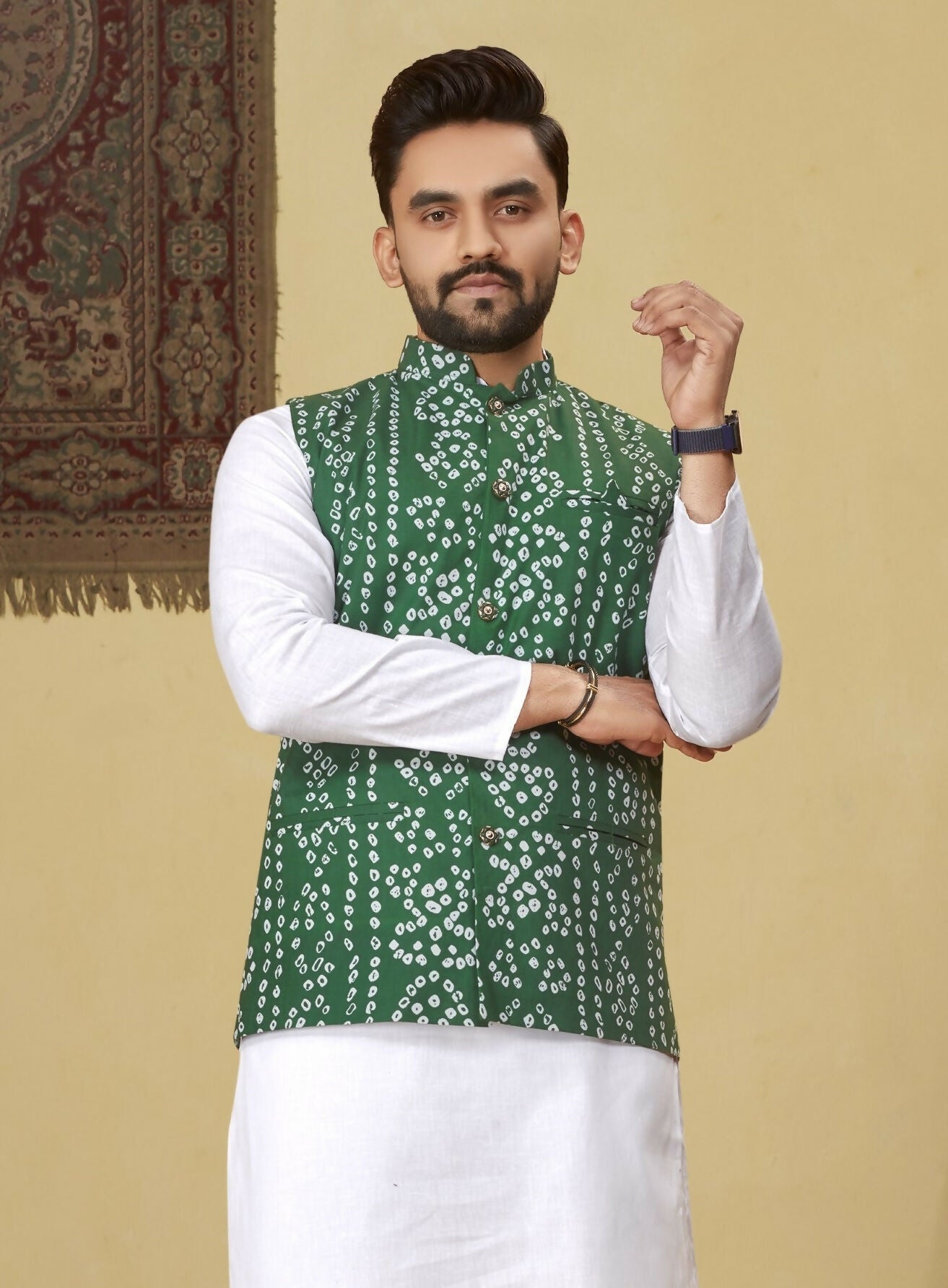 Anaita Green Printed Soft Cotton Straight Kurti Kurta | Grocsy