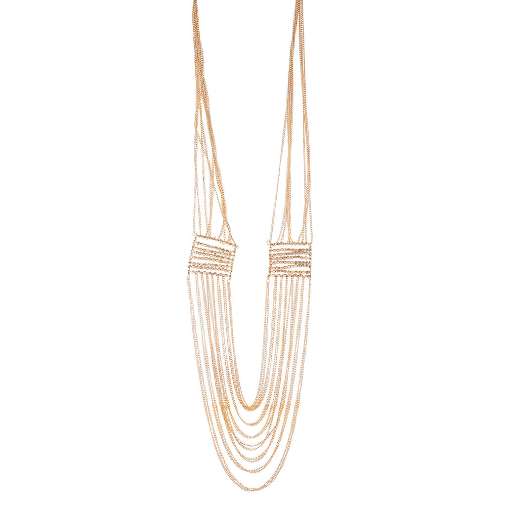 Gold-Polished Alloy Designer Brass Cluster Beads Rani Haar Necklace - The Pari | Grocsy