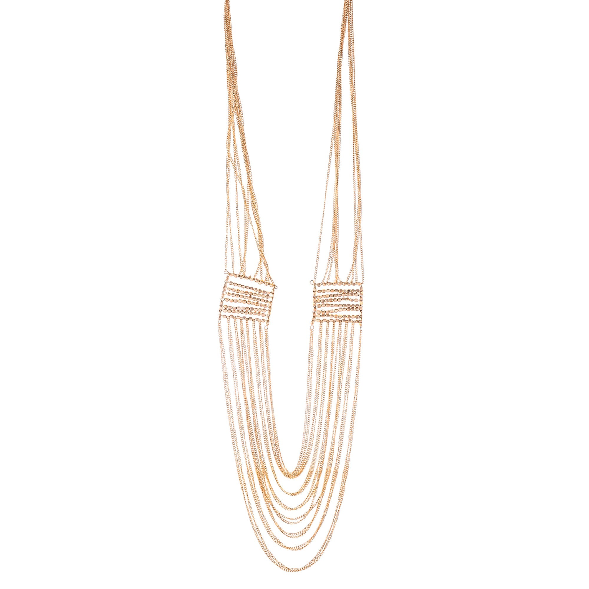 Gold-Polished Alloy Designer Brass Cluster Beads Rani Haar Necklace - The Pari | Grocsy