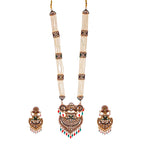 Gold-Polished Alloy Long Jadau Work Rani Haar Necklace - The Pari | Grocsy