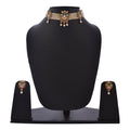 Gold-Polished Alloy Designer Peacock Choker Necklace Set - The Pari | Grocsy