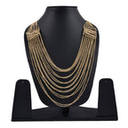 Gold-Polished Alloy Designer Brass Cluster Beads Rani Haar Necklace - The Pari | Grocsy