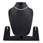 Rhodium-Plated Alloy Denty Look Designer Ad Necklace - The Pari | Grocsy