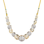 Rhodium-Plated Alloy Dual Tone Ad Neckalce With Earrings - The Pari