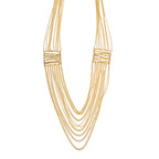 Gold-Polished Alloy Designer Brass Cluster Beads Rani Haar Necklace - The Pari | Grocsy