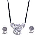 Silver-Plated Alloy Glass Studded Tribal Oxidised Choker Necklace - The Pari | Grocsy