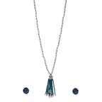 Gold-Polished Alloy Pearl Mala Necklace With Ad & Crystal Pendant - The Pari | Grocsy