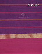 Dual Shade of Navy Blue And Magenta Pure Mangalgiri Cotton By Gayathri Reddy Designer Studio | Grocsy