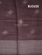 Mauve Brown Coloured Diamond Print Semi Chanderi Saree By Gayathri Reddy Designer Studio | Grocsy