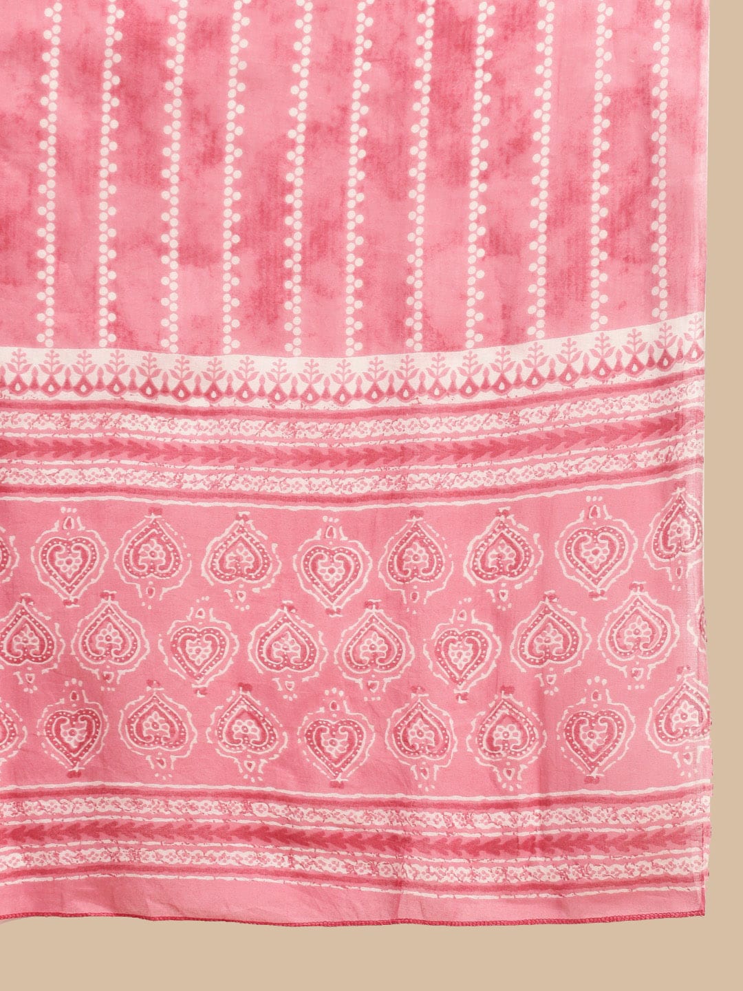 Sangria Ethnic Motifs Printed Thread Work Pure-Cotton A-Line Kurta With Trouser & Dupatta | Grocsy