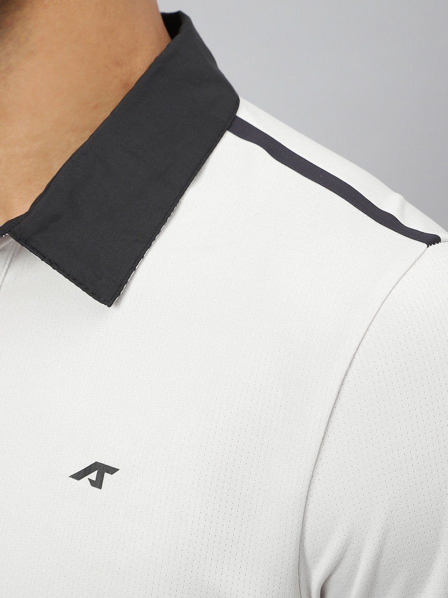 Alcis Men Train-Tech Anti-Static Slim-Fit Training Polo T-Shirt | Grocsy