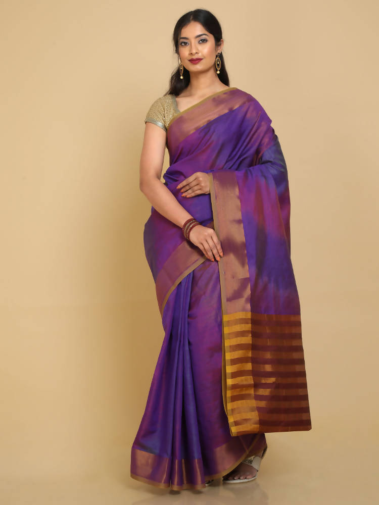 Kalamandir Beautiful Ikkat Print Multi Color Uppada Saree | Grocsy