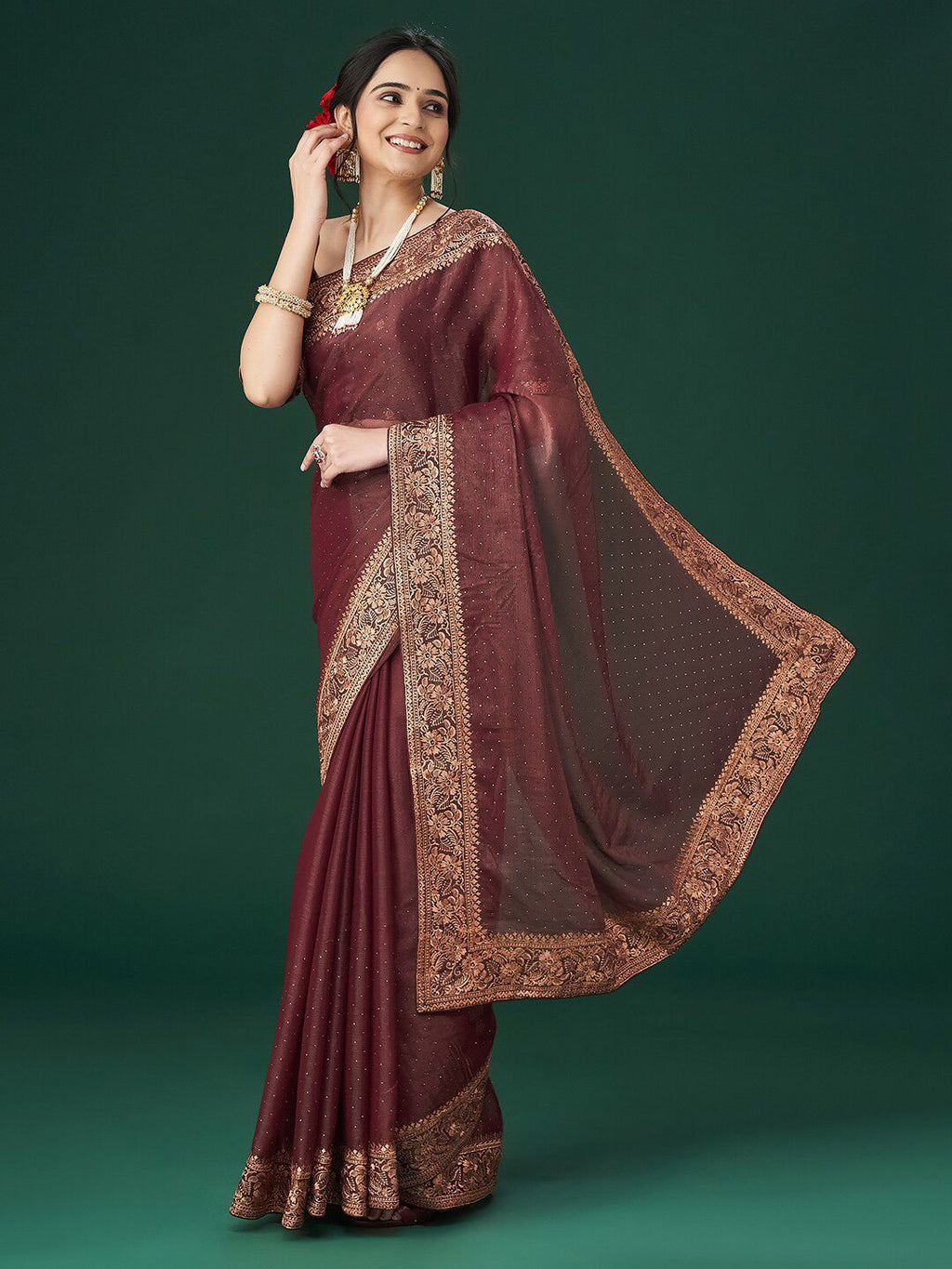 kasee Embellished Zari Saree | Grocsy