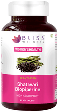 Bliss Welness Women's Wellness Shatavari Biopiperine Veg Tablet | Grocsy