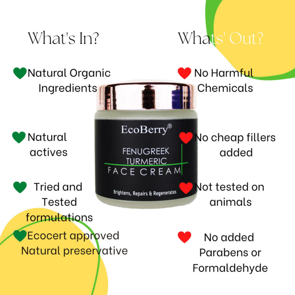 Ecoberry Fenugreek Turmeric Face Cream | Grocsy
