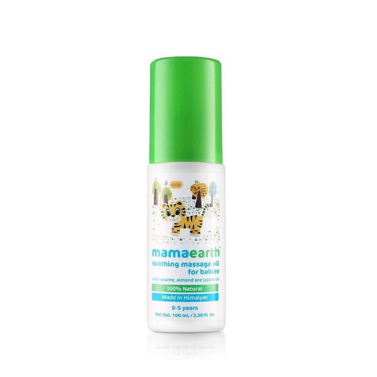 Mamaearth Soothing Massage Oil For Babies With Sesame, Almond & Jojoba Oil | Grocsy
