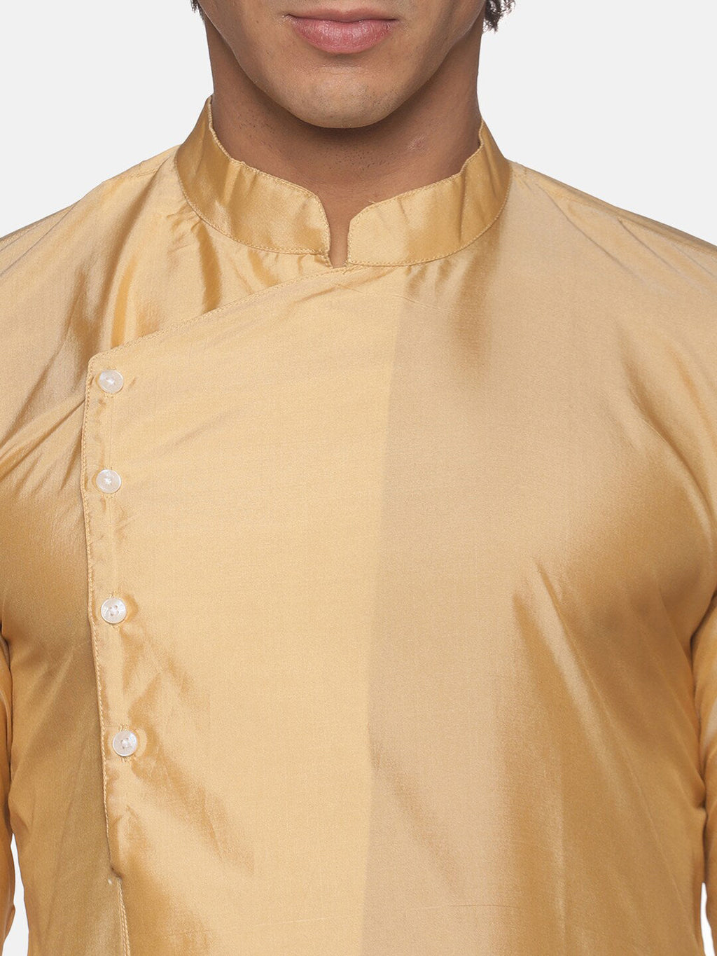 Sethukrishna Men Beige Kurta with Pyjamas | Grocsy