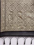 Saree Mall Black Woven Design Zari Silk Blend Banarasi Saree | Grocsy